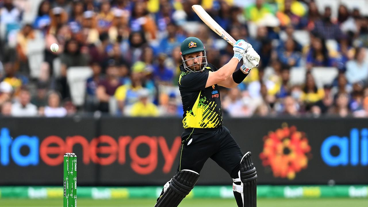 Aaron Finch of Australia. Photo by Quinn Rooney/Getty Images