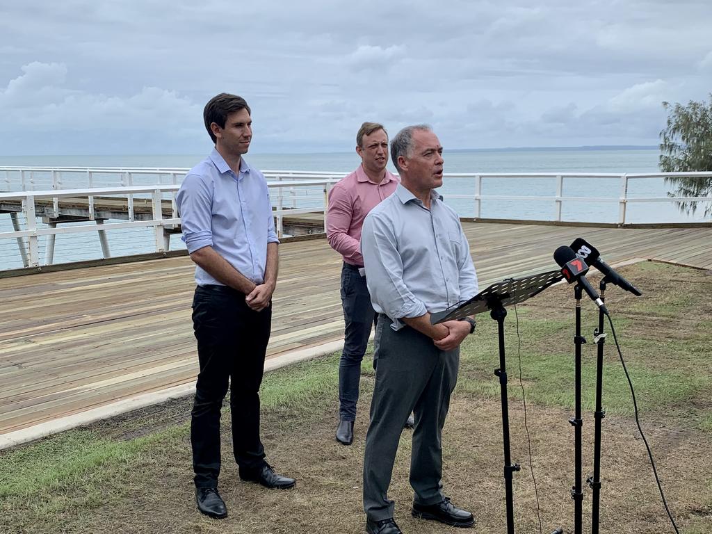 Member for Hervey Bay Adrian Tantari spoke on the newly refurbished jetty and said he is “excited” to see what the remaining funding will bring the community. Picture: Isabella Magee