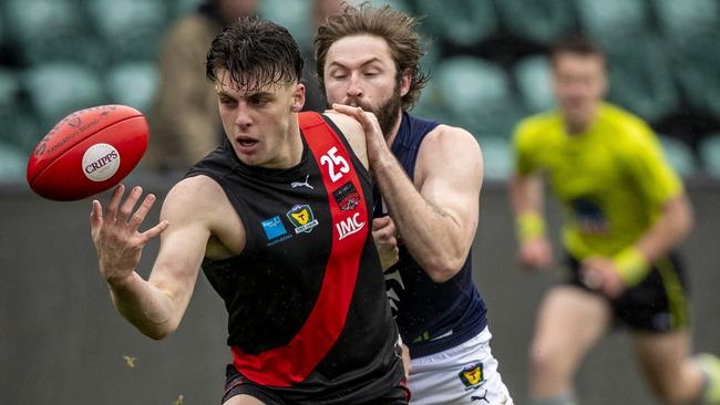 Jackson Callow in action for North Launceston in the Tasmania State League. Picture: Luke Bowden