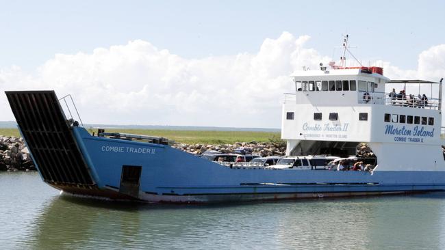 The Moreton Island barge, the Combie Trader II, stopped operating in July 2008. Picture: Steve Pohlner