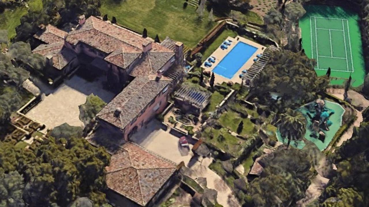 The Sussexes’ massive nine-bedroom Montecito home has 16 bathrooms, a pool and a tennis court. Supplied