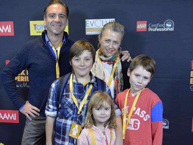 O'Keefe and Eleanor with their three children Barney, 16, Rory, 14, and Olive, nine.