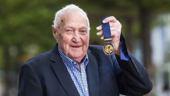 John Nichols with the Jock McHale medal. Picture: Rob Leeson