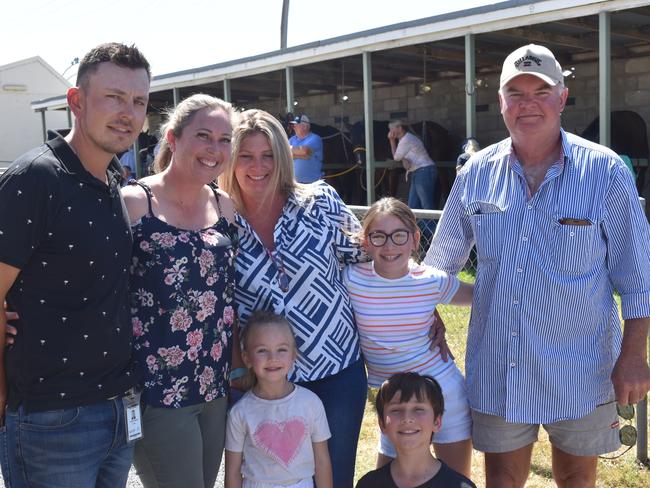 Nathan, Rochelle, Aria, Karin, Cooper, Maddii, and Ross from Dalveen and Toowoomba (Photo: Michael Hudson/ Warwick Daily News)