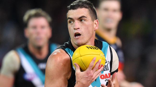 Tom Rockliff made a return to form against the Crows. Picture: AAP Image/David Mariuz