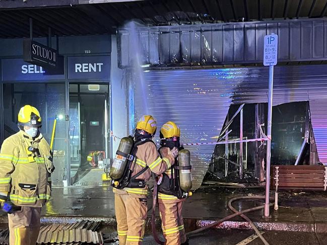 A tobacco shop on High Street Epping was allegedly torched by arsonists in May last year. Picture: Epping CFA