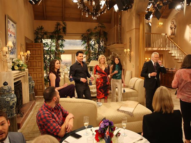 Behind the scenes tour of The Bold and the Beautiful with Aussie actress Ashleigh Brewer in Los Angeles. Picture: Glen McCurtayne
