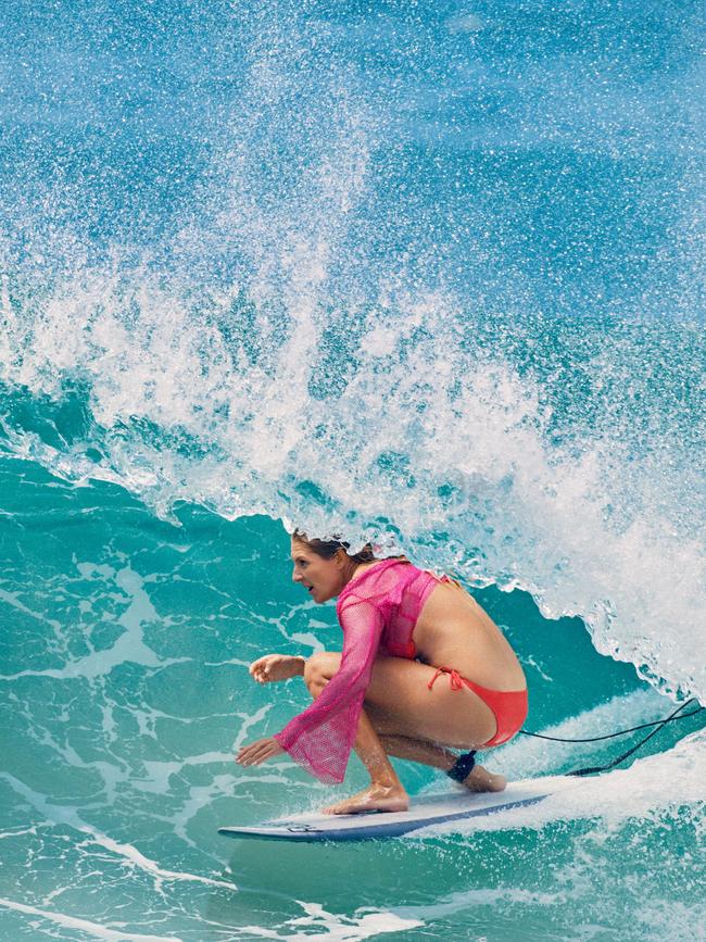 Stephanie Gilmore fought back from the bottom of the table in this year’s World Surf League championships, to claim her eigth title. Picture: Todd Barry