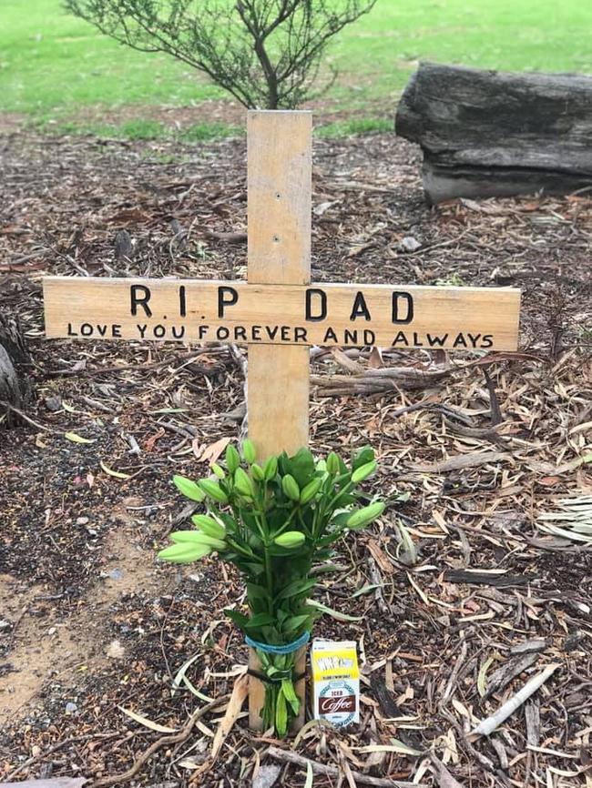 Roadside Memorial on Maryvale Rd, Athelstone. Picture: Ashlee Vucetic