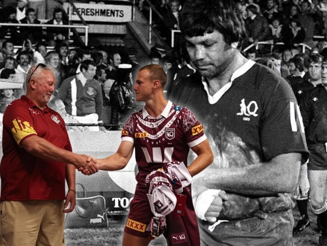 Arthur Beetson's son and niece visited the Maroons.