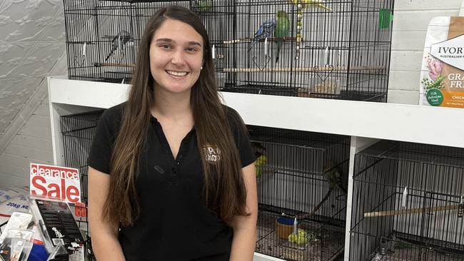 Gabrielle Farrow from the Murwillumbah pet shop opposite the police station said a manned 24-hour station would be good for the town’s security. Picture: David Bonaddio