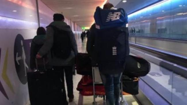 Will the real Ben Stokes please stand up? Is this the disgraced English cricketer at Heathrow Airport?