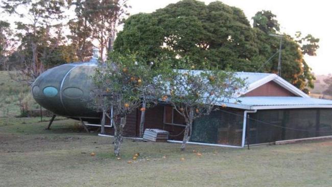 The Lake Eacham Futuro house was offered for rent through an Atherton Tablelands based realtor. Picture: Supplied