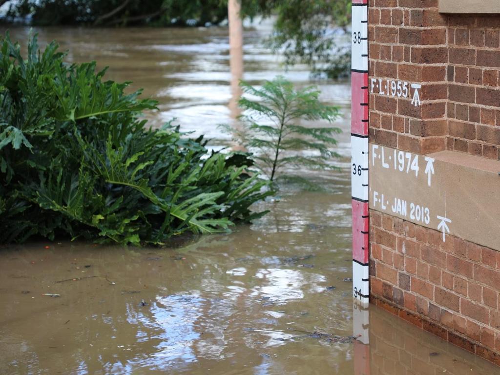 The flood levels recorded outside Maryborough's Bond Store.