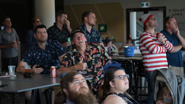 Punters at Darwin Turf Club watch the Melbourne Cup. Picture: (A)manda Parkinson