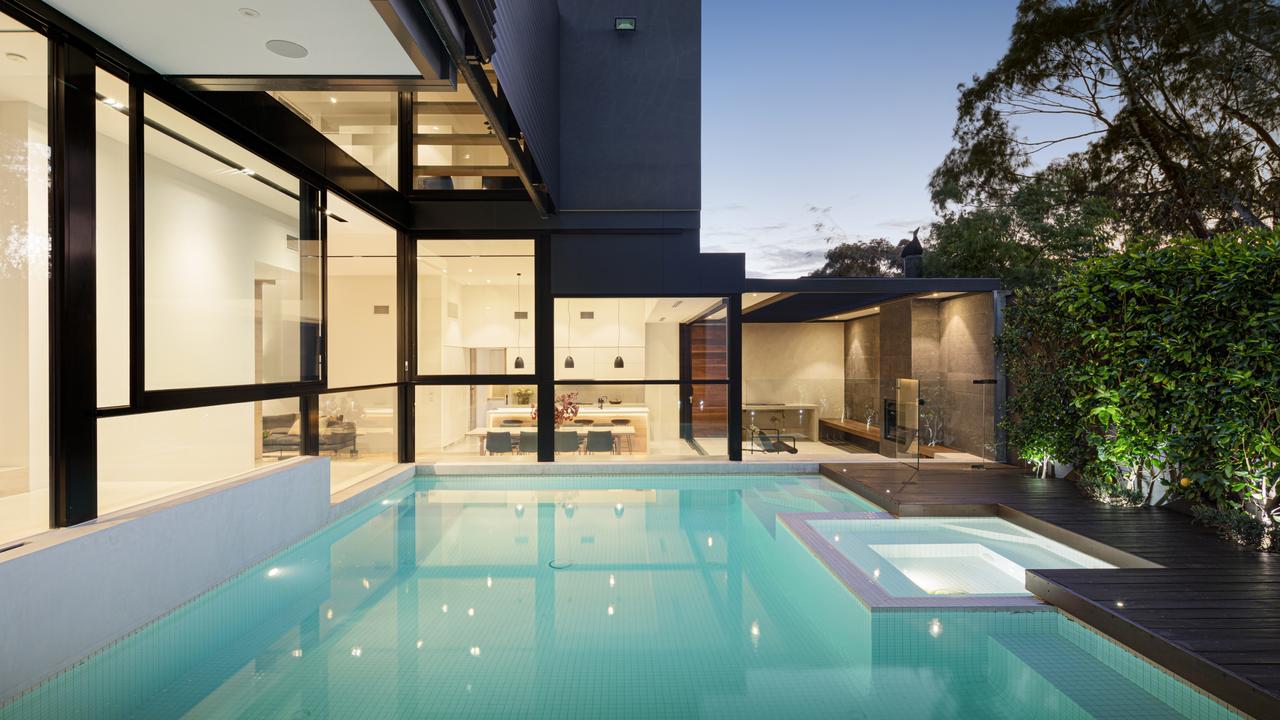 The home’s swish pool.