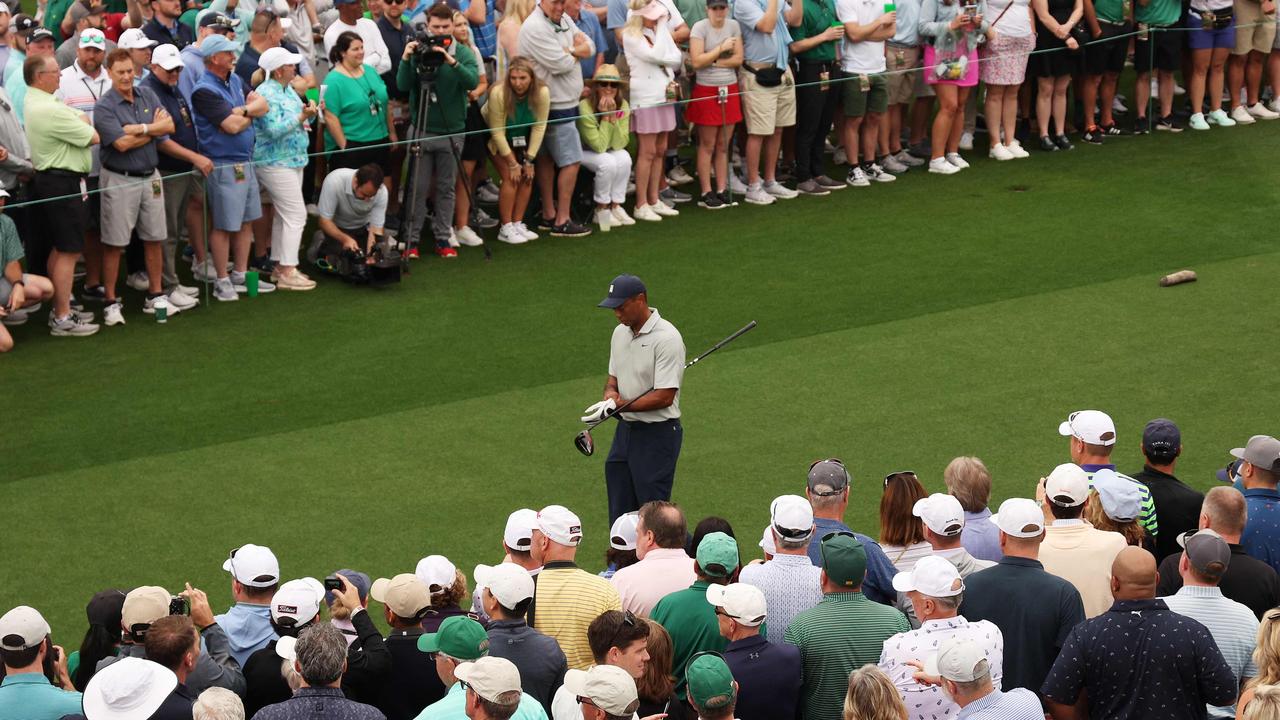 Tiger Woods during a practice round at August National. Photo: Patrick Smith/Getty Images/AFP