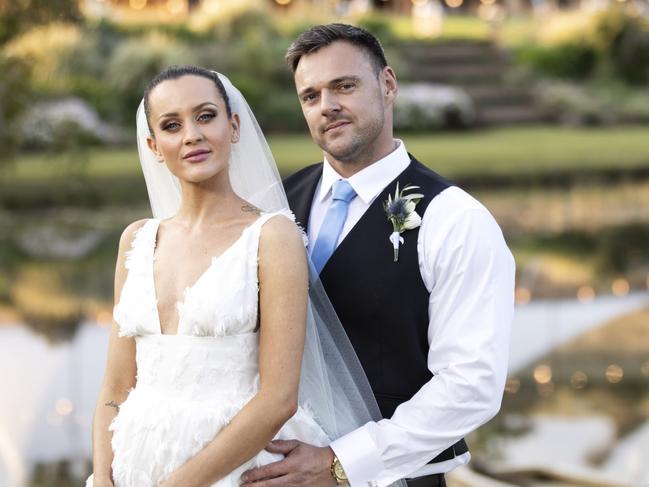 Ines and Bronson from MAFS at their wedding. Picture: Supplied