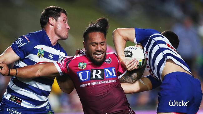 The win all but ends Manly’s chances of winning the wooden spoon. Picture. Phil Hillyard.