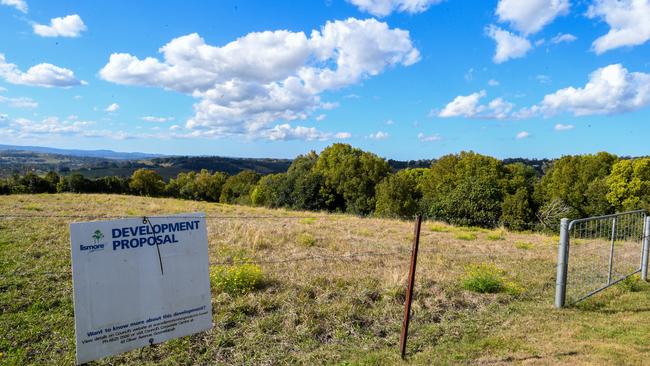 Site of the proposed new residential subdivision at Northcott Drive in Goonellabah. Picture Cath Piltz