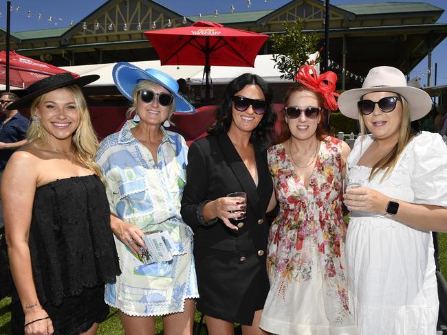 Apiam Bendigo Cup was held at Bendigo Racecourse, Bendigo, Victoria, on Wednesday, October 30th, 2024. Pictured enjoying the horse racing carnival are Kristy, Kate Mel, Kristy Kate. Picture: Andrew Batsch