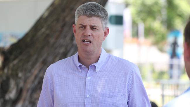 Minister for Transport Stirling Hinchliffe at a media conference. PIC: Peter Wallis