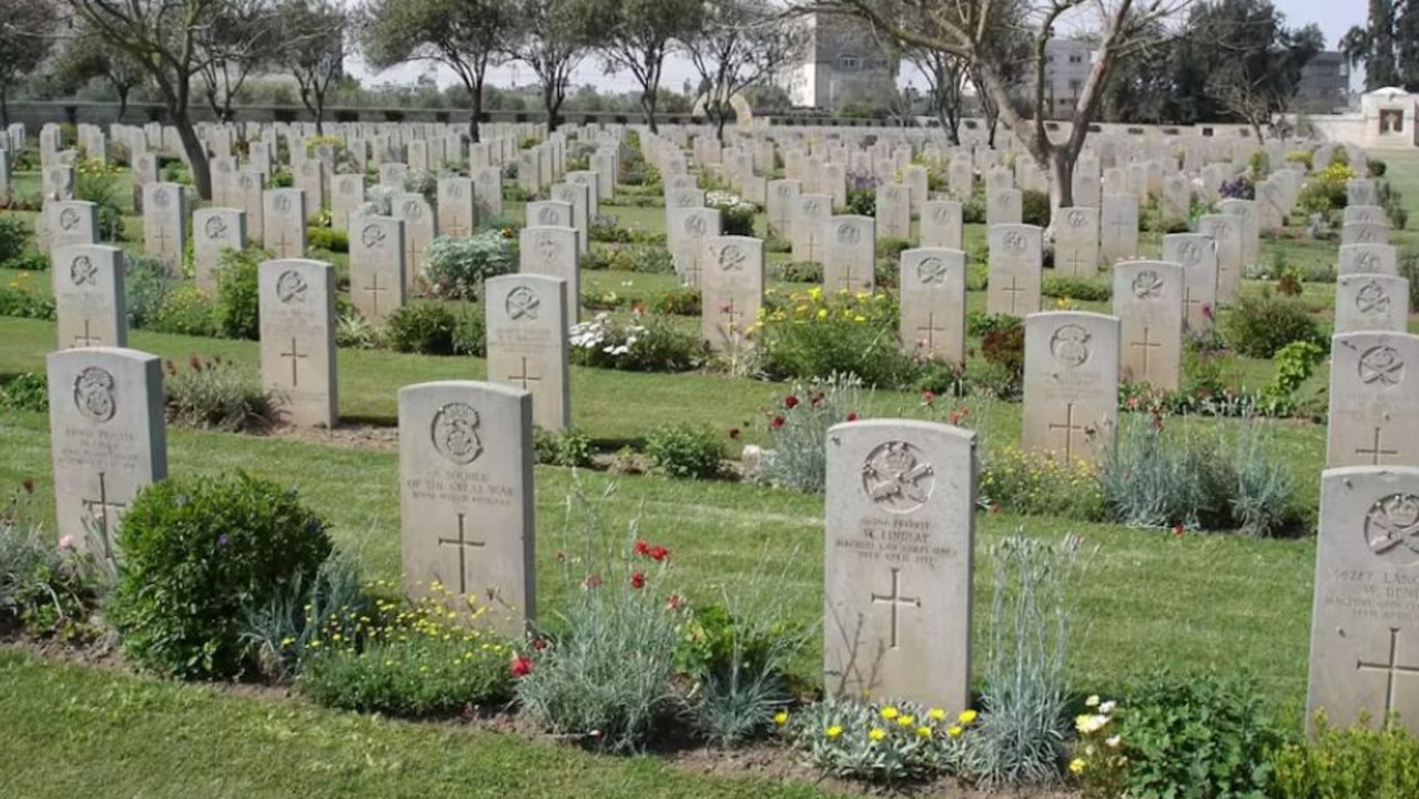 The RSL has said it is looking into reports of Australian war graves damaged in Gaza by Israel’s attacks. Picture: Commonwealth War Graves Commission