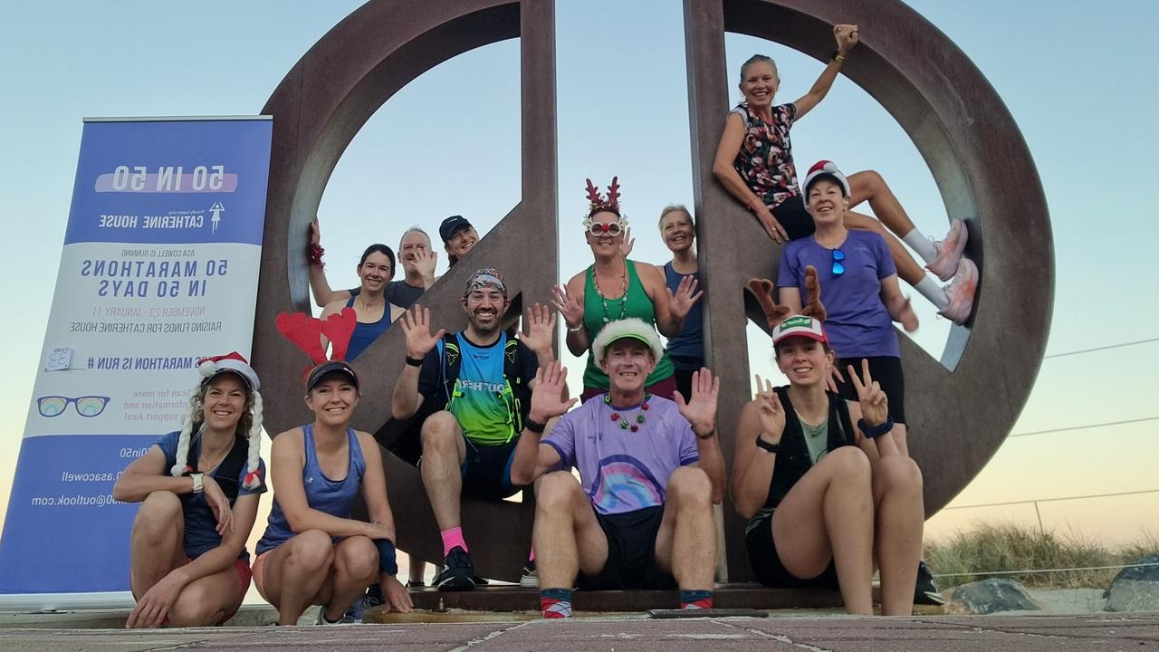 Adelaide runner Asa Cowell spent Christmas running his 33rd consecutive marathon for charity. Picture: Supplied