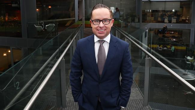 Chief executive officer of Qantas Airways, Alan Joyce at Qantas HQ in Mascot, Sydney. Picture: John Feder/The Australian