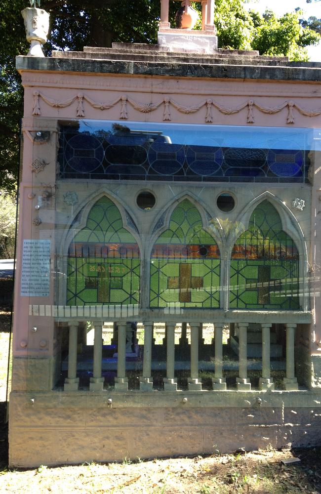 Outside the temple of peace in Toowong cemetery.