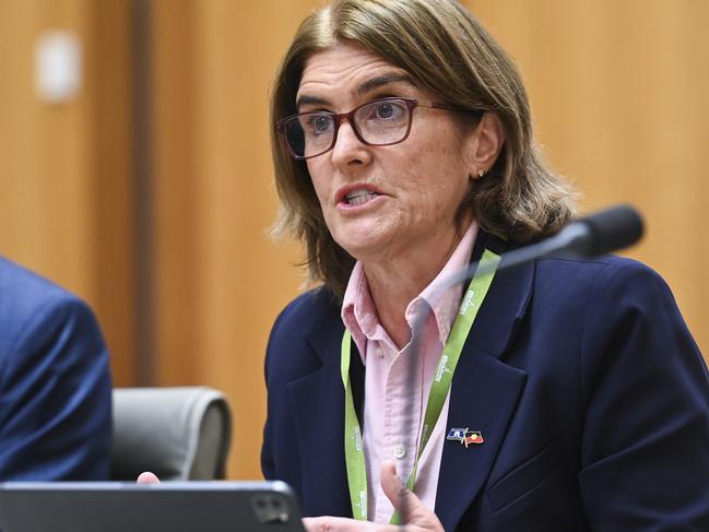 CANBERRA, AUSTRALIA, NewsWire Photos. OCTOBER 26, 2023: Governor of the Reserve Bank of Australia Michele Bullock appears before Senate estimates at Parliament House in Canberra. Picture: NCA NewsWire / Martin Ollman