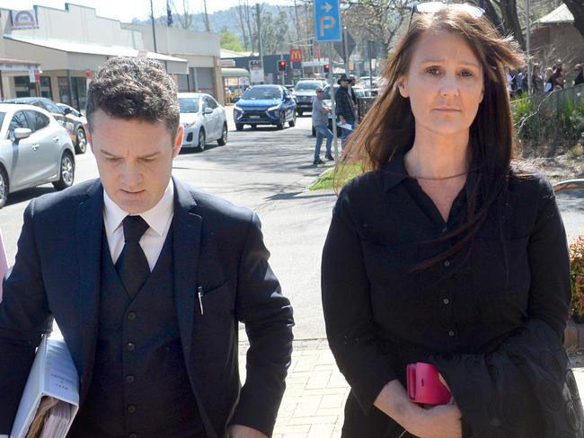 Nadene Rees and her legal representative Leigh Finch leave Picton Court. Photo Jeremy Piper