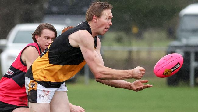 Tom Waters in action for Lancefield. Picture: George Sal