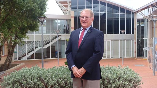 Cr Bob Kirk outside the Goulburn Mulwaree Council office, bids farewell to his eight-year tenure as mayor, and is eager to remain as a councillor.