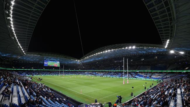 SYDNEY, AUSTRALIA - SEPTEMBER 02: A general view of the inaugural match played at Allianz Stadium, the round three NRLW match between Sydney Roosters and St George Illawarra Dragons at Allianz Stadium, on September 02, 2022, in Sydney, Australia. (Photo by Cameron Spencer/Getty Images)