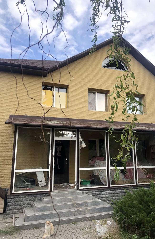 Ukrainian refugees Ruslan and Volodymyr Zubenko's home, where they lived with their mother and grandmother in Tsyrkuny village near Kharkiv. Photo: Contributed