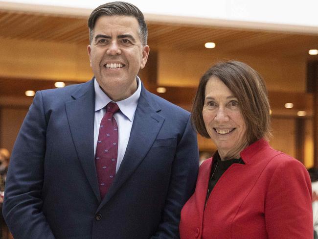 CANBERRA, AUSTRALIA - NewsWire Photos  JULY 26th, 2022: The new Speaker of the House of Representatives Milton Dick with the new President of the Senate Sue Lines at Parliament House in Canberra on the opening of the 47th parliament.Picture: NCA NewsWire / Gary Ramage