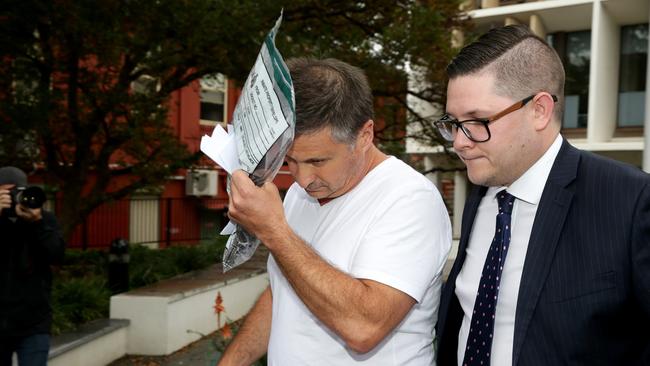 Cuoco leaving Wollongong Local Court after being granted bail earlier this year. Picture: Jonathan Ng