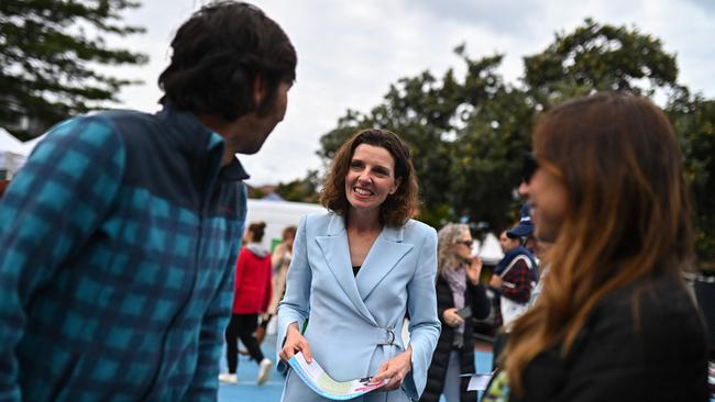 Independent candidate for Wentworth Allegra Spender. Picture: Steven Saphore / AFP