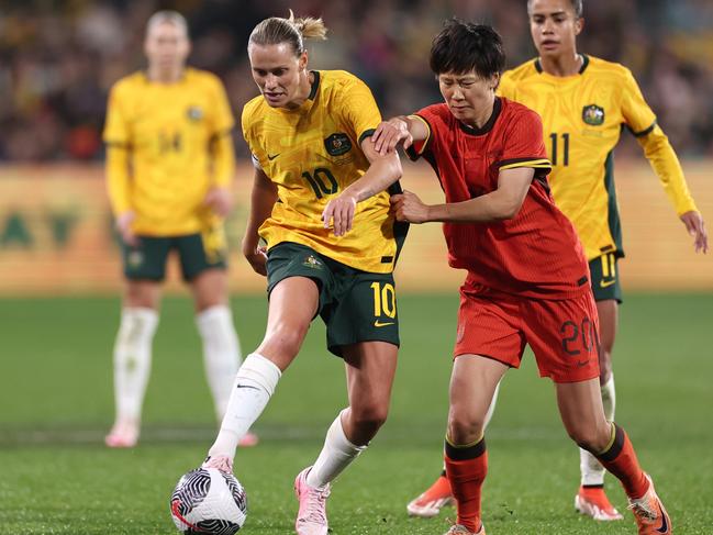 Van Egmond in action for Australia. Picture: Getty Images