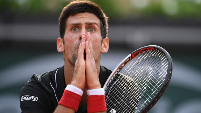 Novak Djokovic admitted the match had been a struggle. Picture: AFP.