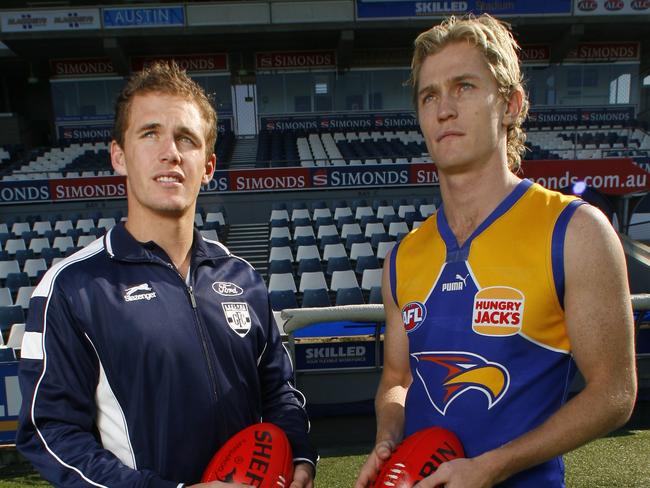 Selwood with his younger brother Joel before a match.