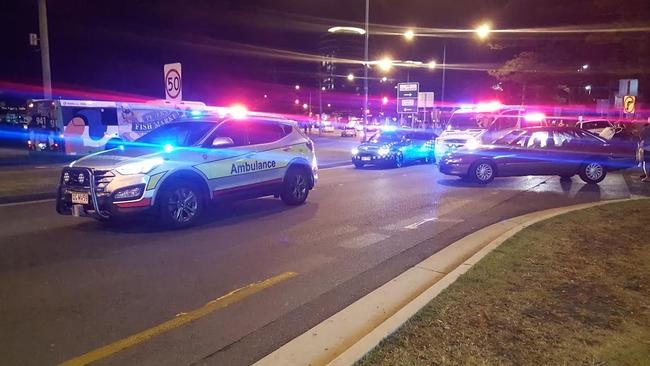 An elderly pedestrian was hit by a car at Burleigh Heads. Picture: Lucy Kinbacher