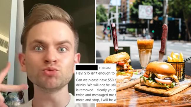 TikTok influencer Pasha Grozdov has been accused of ‘blackmail’ by a Sydney burger restaurant. Picture: @pasha/TikTok