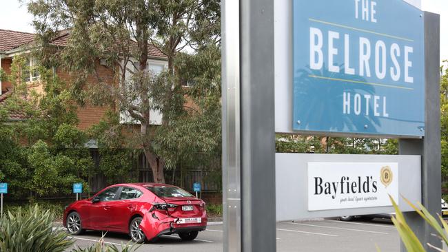 The crumpled Mazda 3 sedan the morning after. Picture: Daily Telegraph