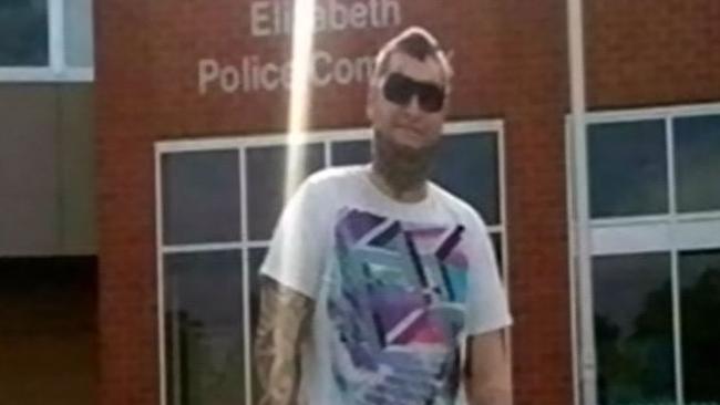 A Facebook Image of Raymond Jones,in front of Elizabeth Police Station. Picture: Ten Eyewitness News