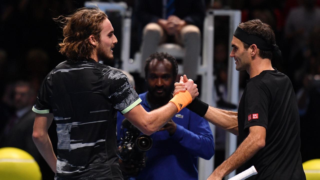 ATP tennis finals results Stefanos Tsitsipas defeats Roger Federer Herald Sun