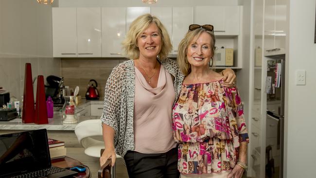 Home designer Mel Miller and Ellen Ball at her Helensvale ‘granny flat’. Picture: Jerad Williams