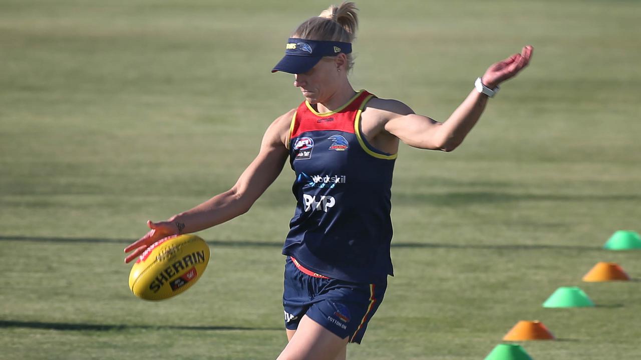 Erin Phillips fears she and all her teammates will eventually contract Covid-19. Picture: Dean Martin