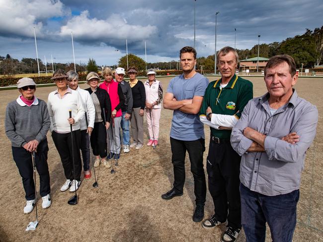 Members of Save District Park organisation including Matt Ingersole (third from right). Picture: Julian Andrews).